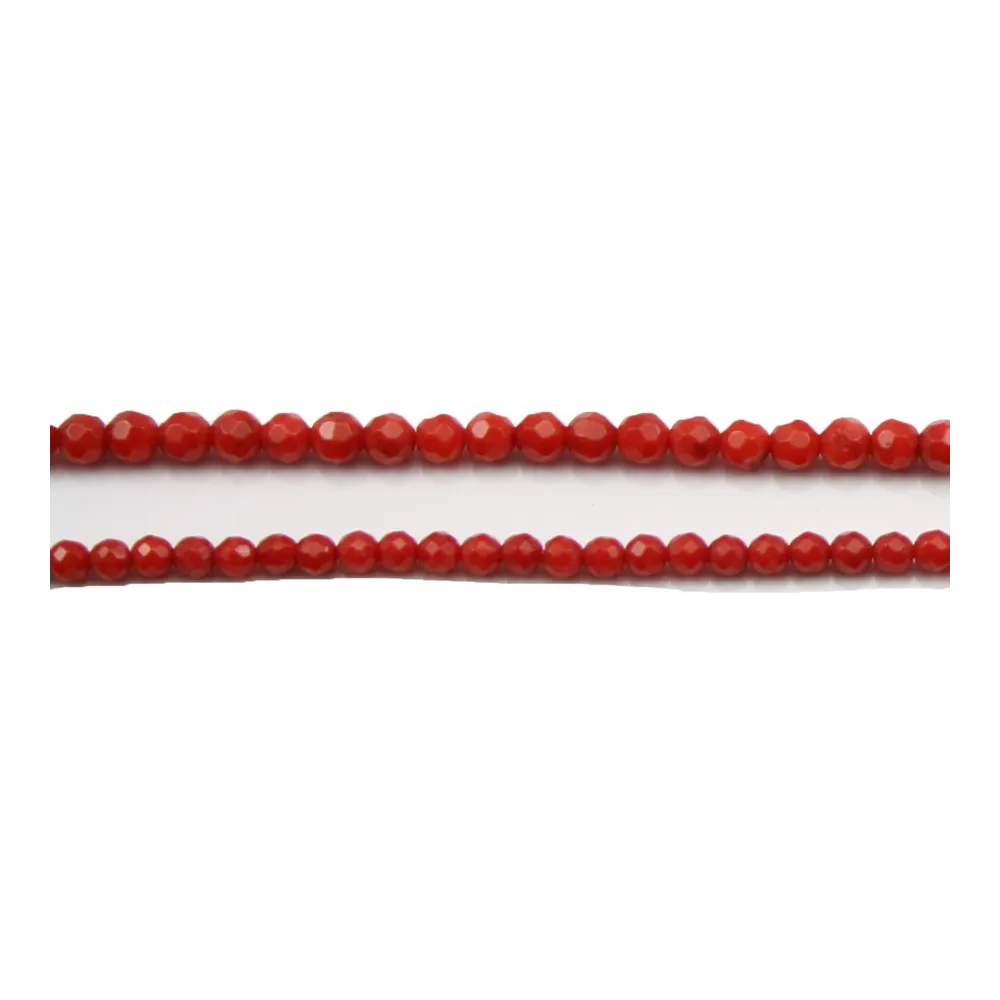 Bamboo mer teinte rouge Rond Facette