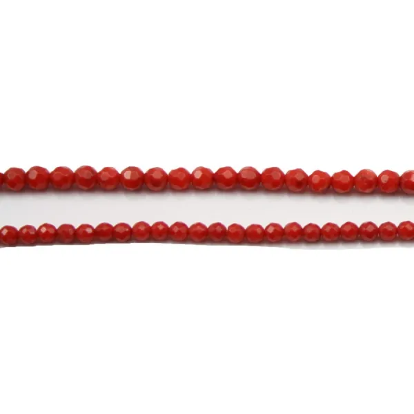 Bamboo mer teinte rouge Rond Facette
