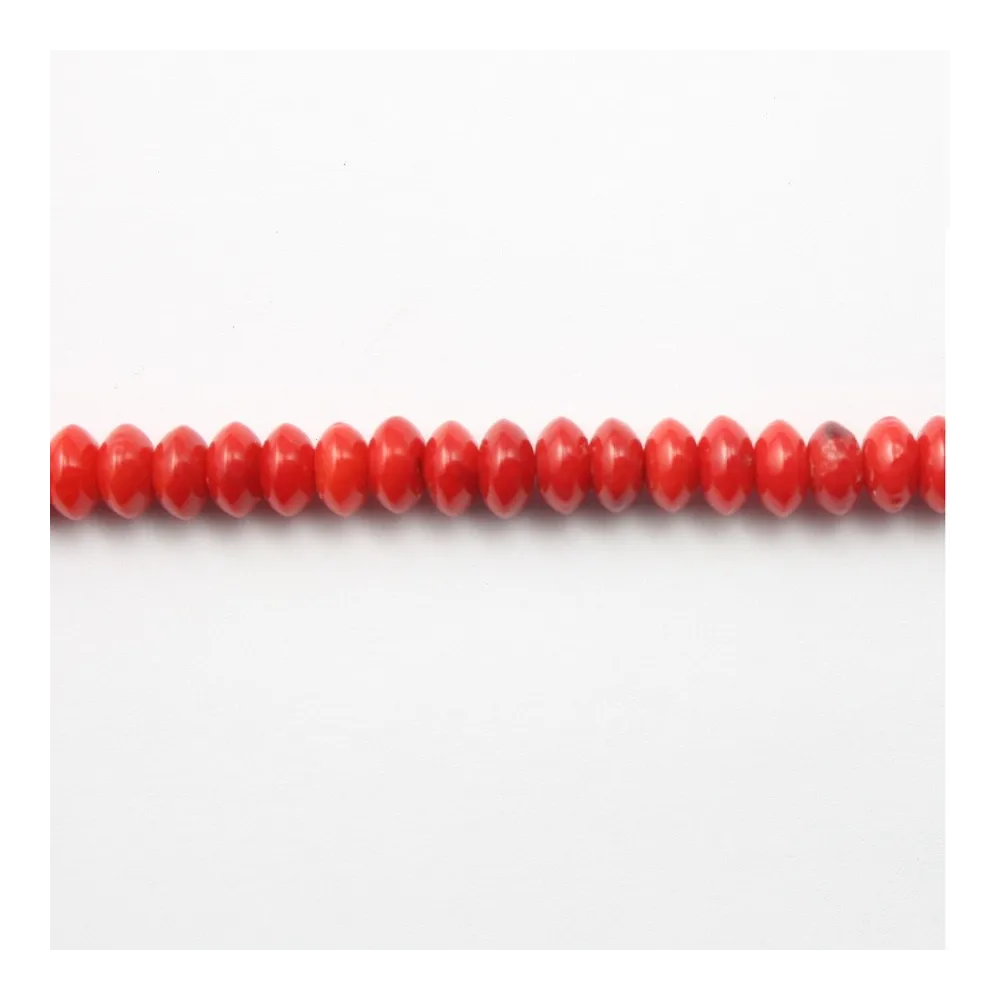 Bambou mer teinte rouge Rondelle