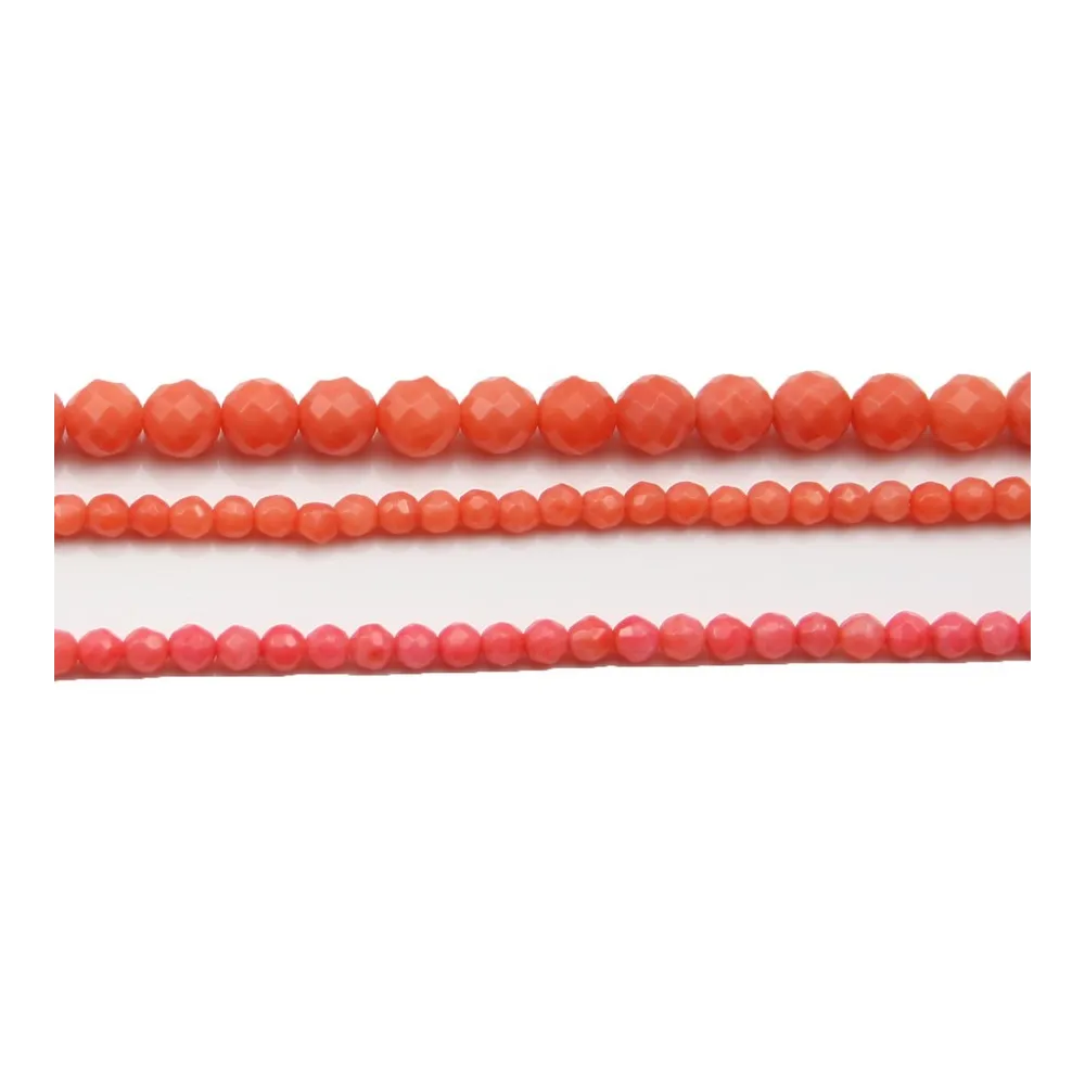 Bamboo mer teinte orange Rond Facette