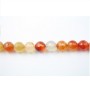 Cornelian Faceted Round 14mm x 40cm