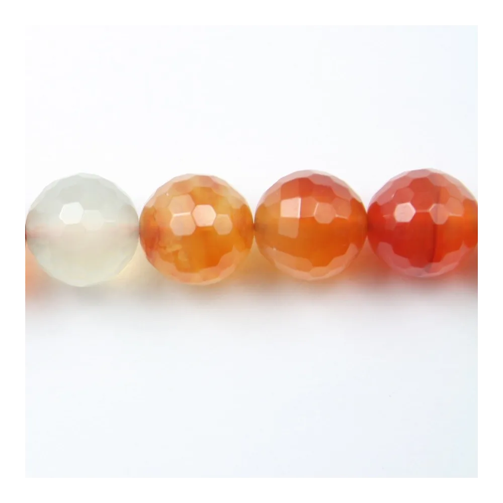 Cornelian Faceted Round 16mm x 40cm