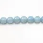 Aquamarine Round 10mm x 2 perles