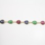 Treated Ruby Teardrop 9x13mm set in Gold Plated Silver 