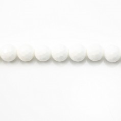 Clam Faceted Round 8mm X5 pcs