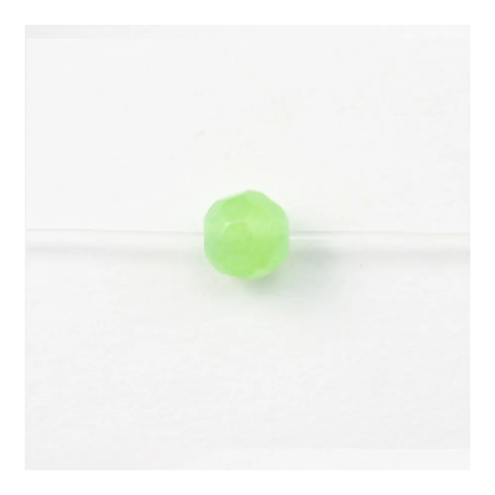 Round  faceted tinted Jade 4mm x 10pcs 