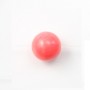 Colored Orange Round Sea Bamboo 8mm x 4 pcs 