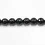 Black Agate Faceted Round 14mm