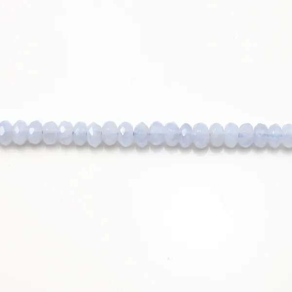 Chalcedony Faceted Roundel 4x6mm x 40cm