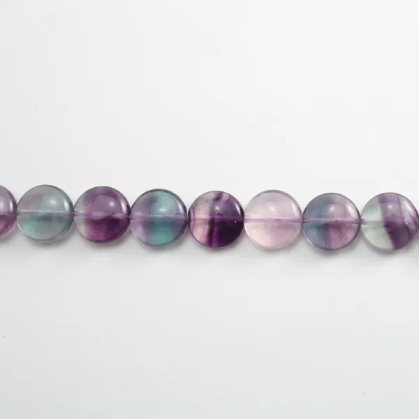 Fluorite Flat Round 12mm x 40cm