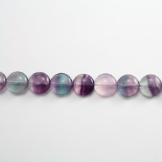 Fluorite Flat Round 12mm x 40cm