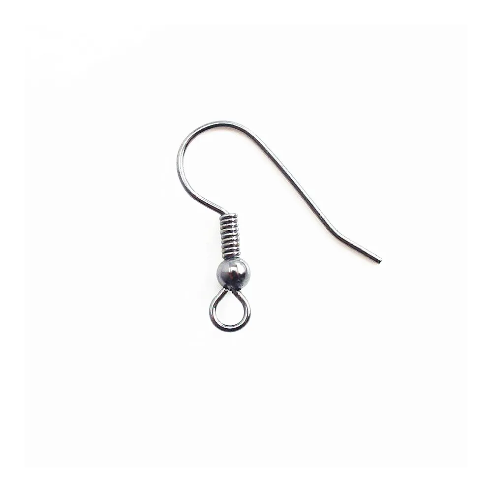 Crochets d'oreilles noir 19mm x 6pcs