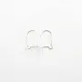 Dormeuse en fil argenté 18mm x 8.5mm  x 8pcs
