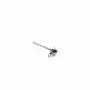 Clous d´oreilles demi-boule noir 3mm x 10pcs