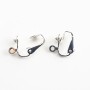 Clip boule avec anneau argenté 13mm x 4pcs