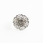 Filigreed ring base silver  tone 19.5mm x 1pc