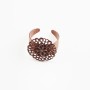 Filigreed ring base old copper  tone 19.5mm x 1pc