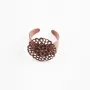 Bague réglable support estampe cuivre 19.5mm x 1pc