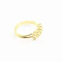 Bague réglable 10 anneaux dorée x 1pc