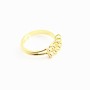 Ring with 10 loops Gold tone x 1pc