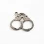 Breloque en menottes argenté vieilli 20mm x 1pc