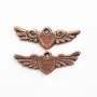 Breloque coeur & ailes cuivre 23x8mm x 2pcs