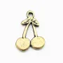 Breloque cerise bronze 15mm x 2pcs