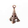 Breloque tour effel cuivre 17mm x 2pc