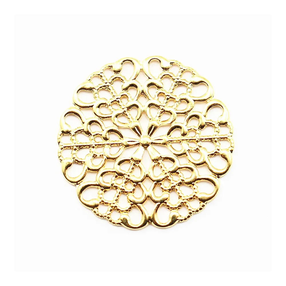 Estampe ronde dorée 25mm  x 1pc