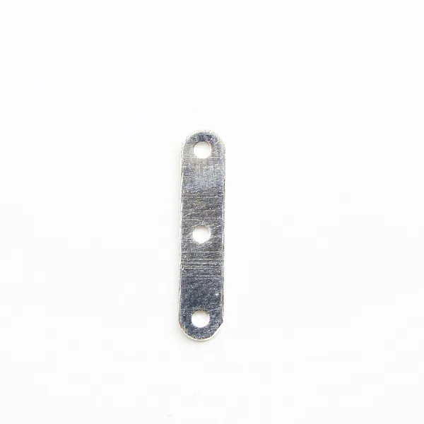 Bridge spacer 3 holes silver tone 16x3.5mm x 6pcs