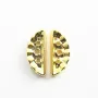 Barrette 3 trous & zircon dorée 8x19mm x 2pcs