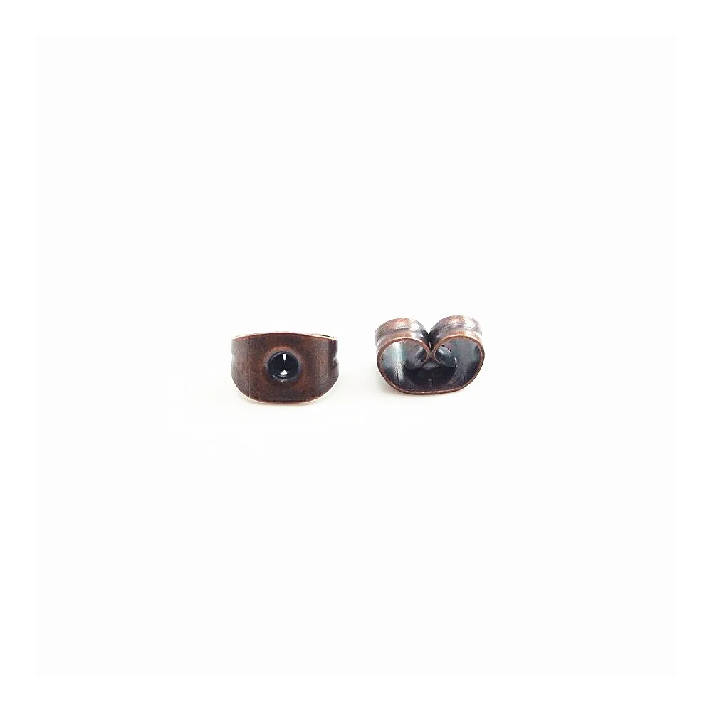Poussette clou d'oreilles cuivre 6x4mm x 12pcs