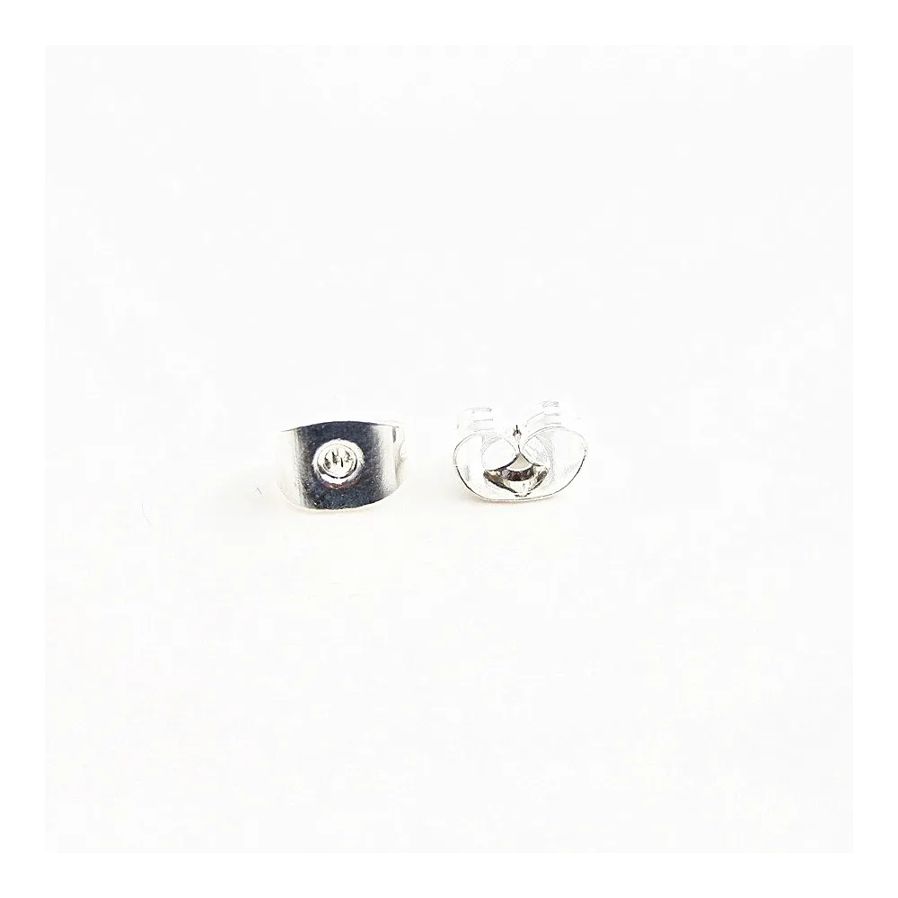 Poussette Earwires silver tone x 6x4mm x 12pcs
