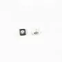 Poussette clou d'oreilles argenté 6x4mm x 12pcs