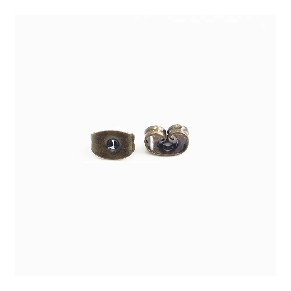Poussette Earwires  bronze tone x 6x4mm x 12pcs