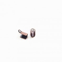 Crimp-end pour cordon old copper tone 2-3mm x 8pcs