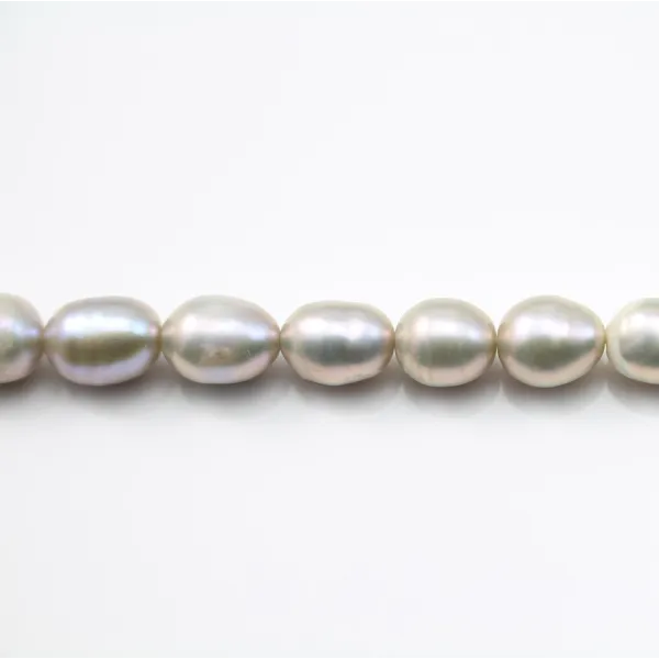  Freshwater Pearle ovale colored 6.5-7mm x 40cm