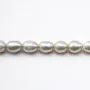 Perle de culture d'eau douce grise, olive, 5.5-6.5mm x 38cm