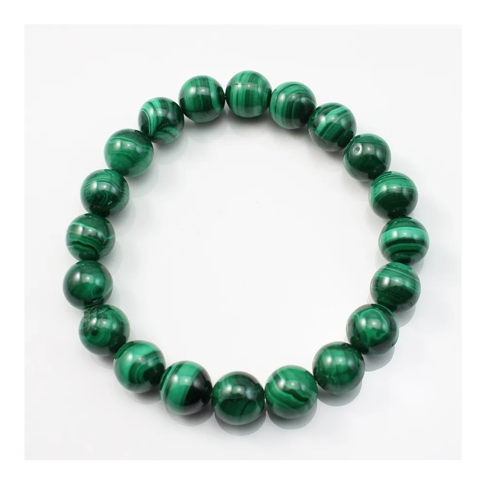 Bracelet malachite ronde 10mm