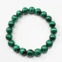 Bracelet malachite green round  10mm 