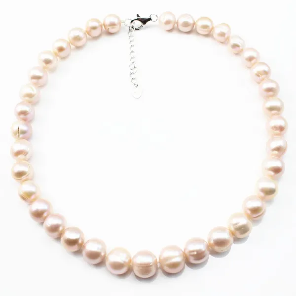 Collier Perle D'eau Douce Mauve