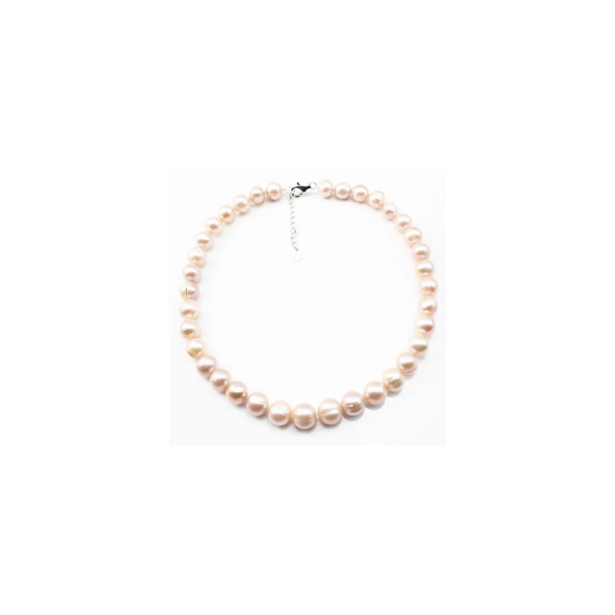 Collier Perles D'eau Douce Et Fermoir Strass - Modèle EB04, Occasion élégant