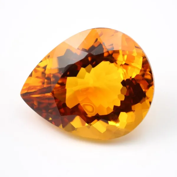 Citrine pear 38 x 31.5mm 117.37 CTS