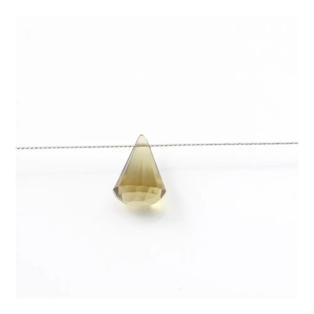 Quartz lemon Goutte Pyramide Facette x 1pc