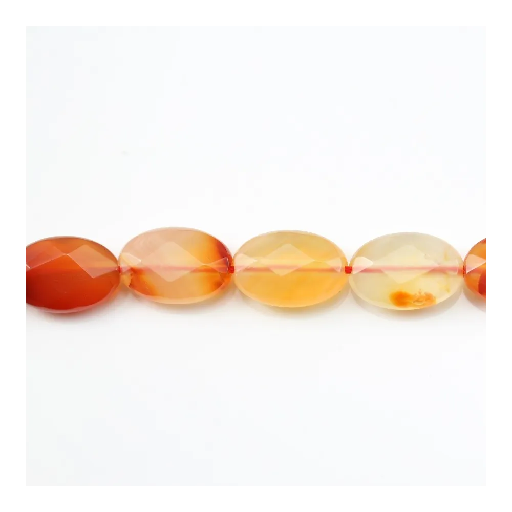 Cornaline Ovale Facette 10x14mm x 40cm