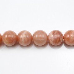 Orange moonstone round 10mm x 40cm