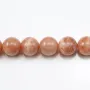 Piedra lunar naranja redonda 10mm x 40cm