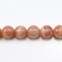 Orange moonstone round 10mm x 40cm