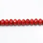 Bambou mer teinte rouge Rondelle Facette 4x6mm x 40cm 