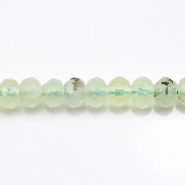 Prehnite Faceted Rondelle 4x6mm x 40cm